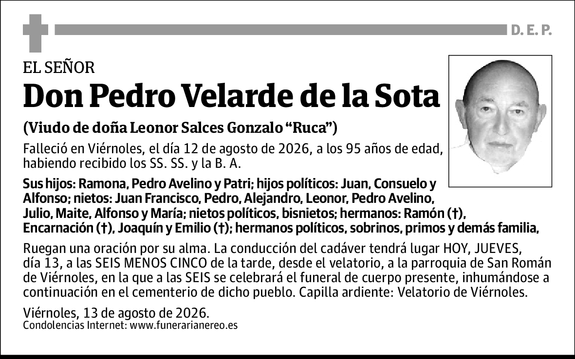 Pedro Velarde de la Sota