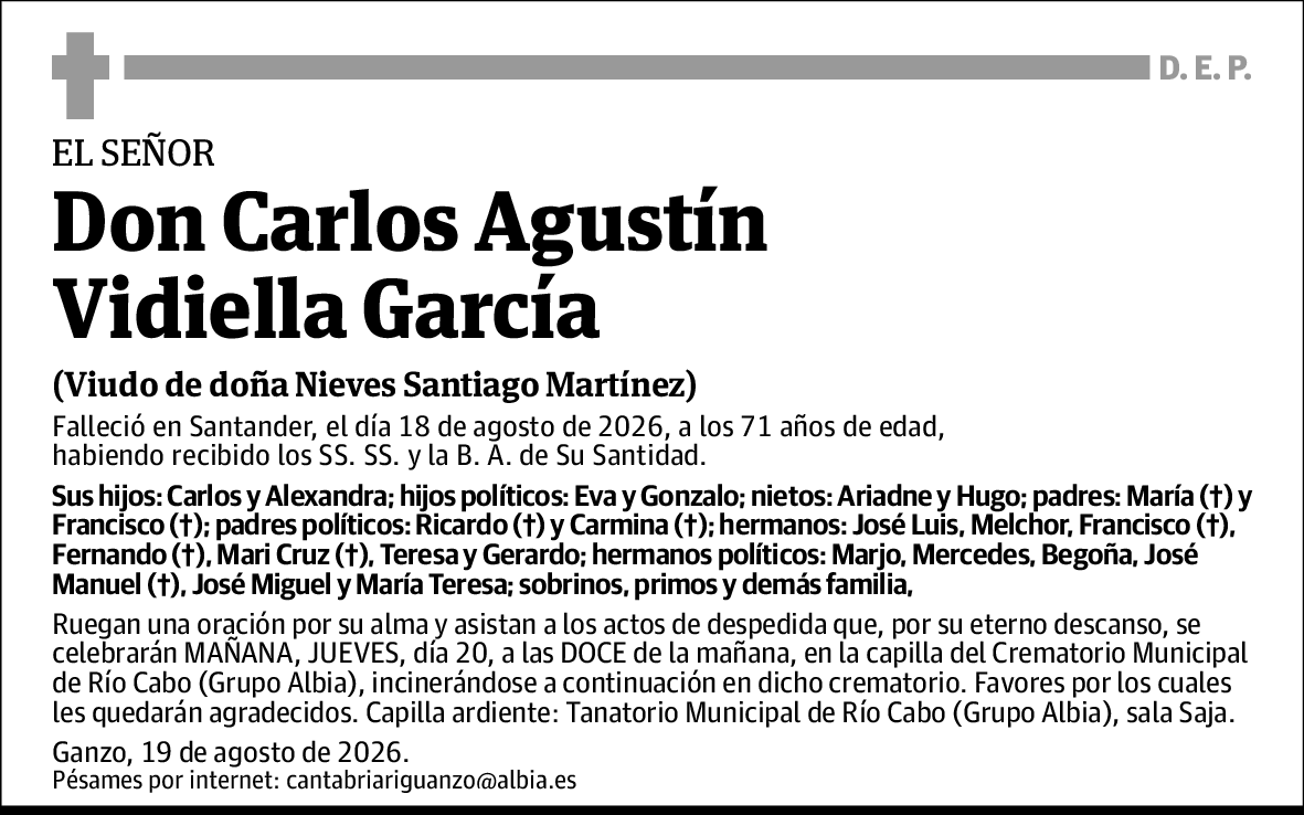 Carlos Agustín Vidiella García