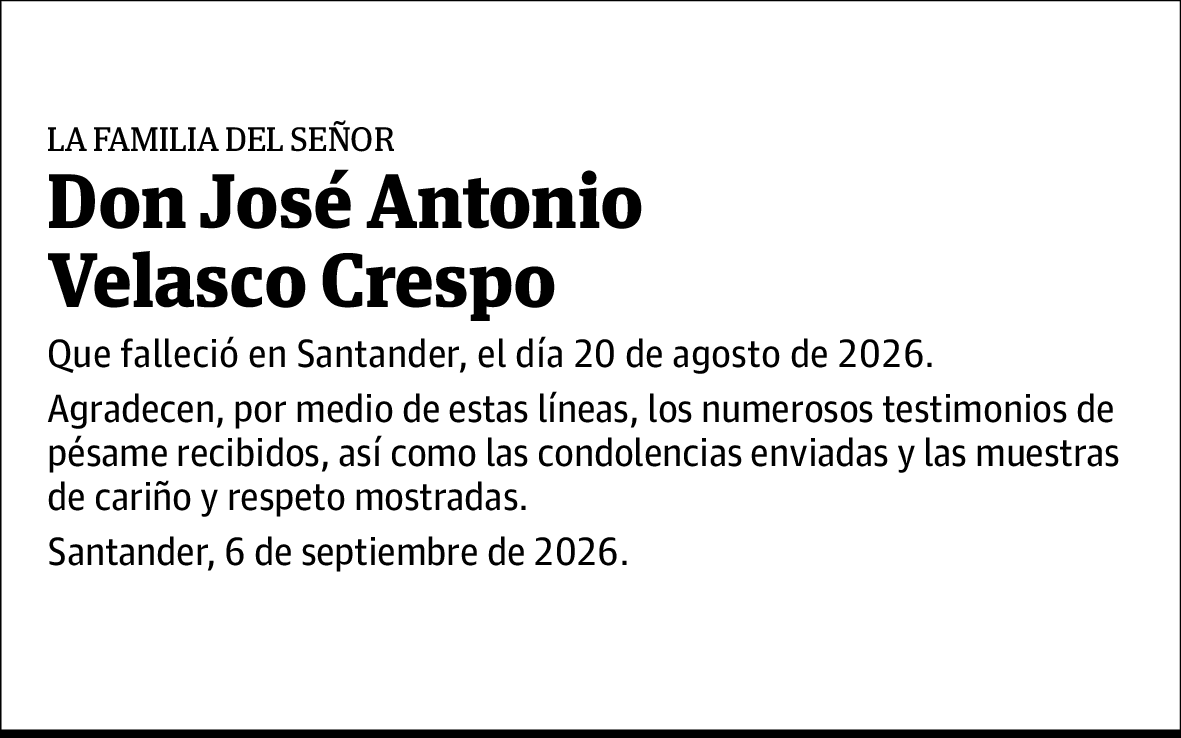 José Antonio Velasco Crespo