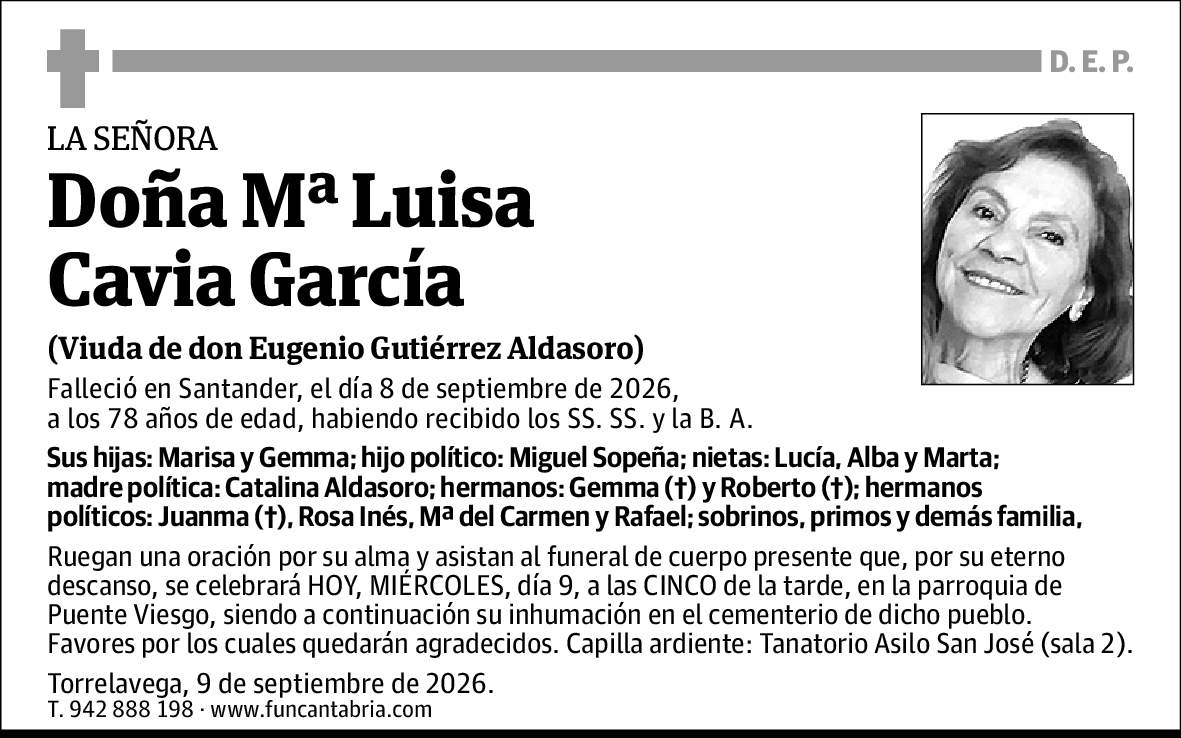 Mª Luisa Cavia García