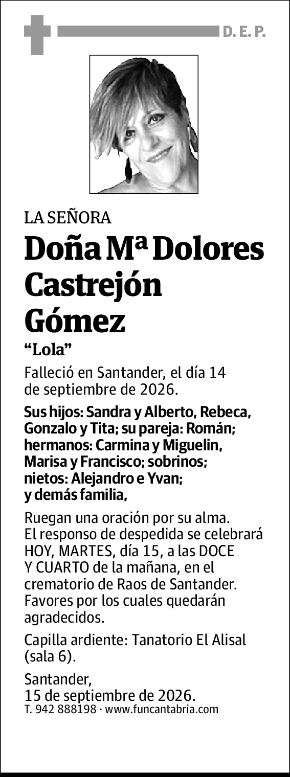 Mª Dolores Castrejón Gómez