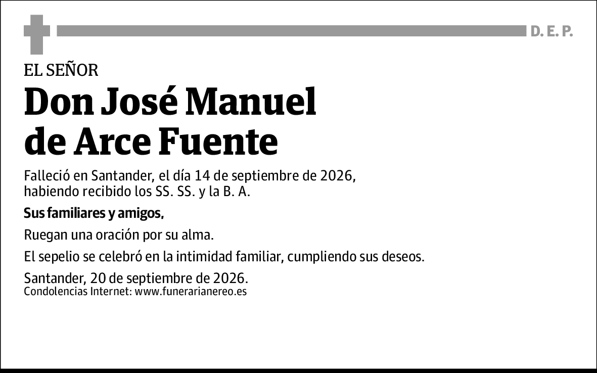 José Manuel de Arce Fuente