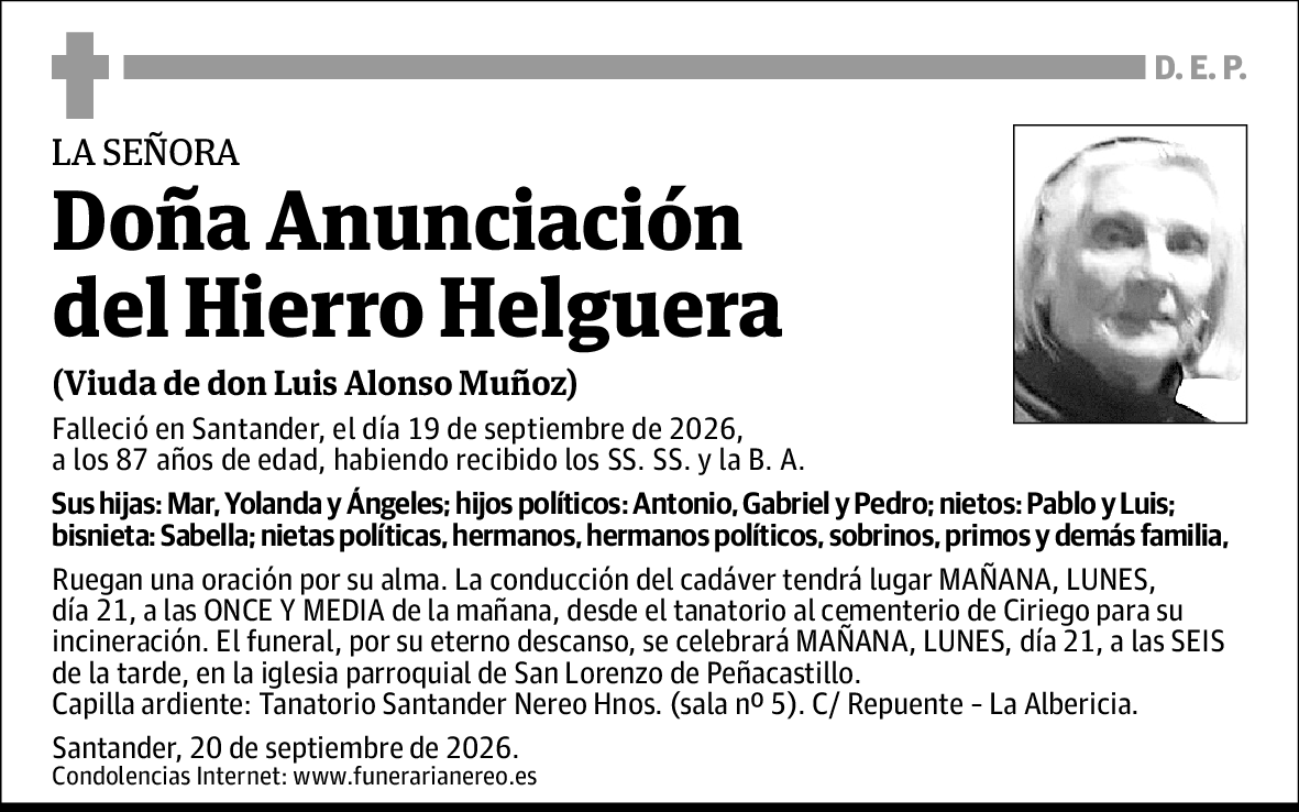 Anunciación del Hierro Helguera