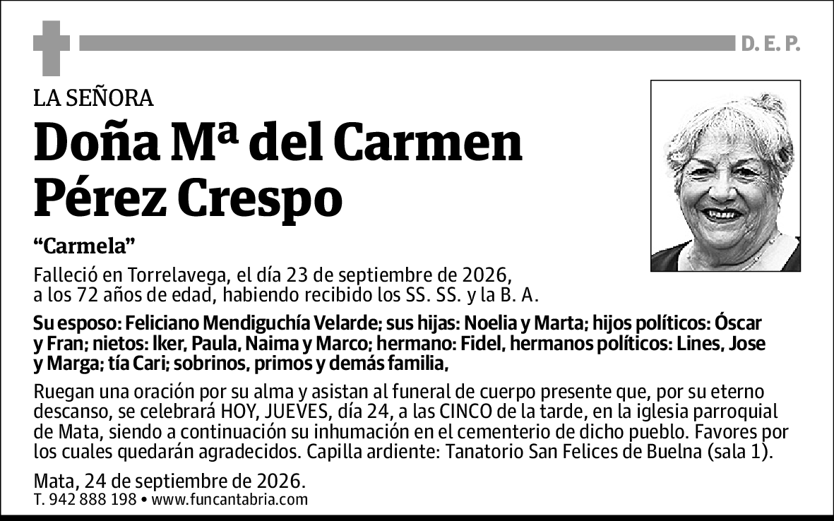 Mª del Carmen Pérez Crespo