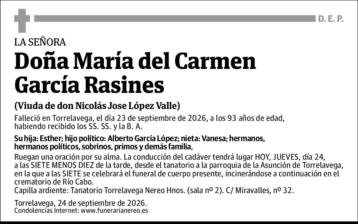 Maria del Carmen Garcia Rasines