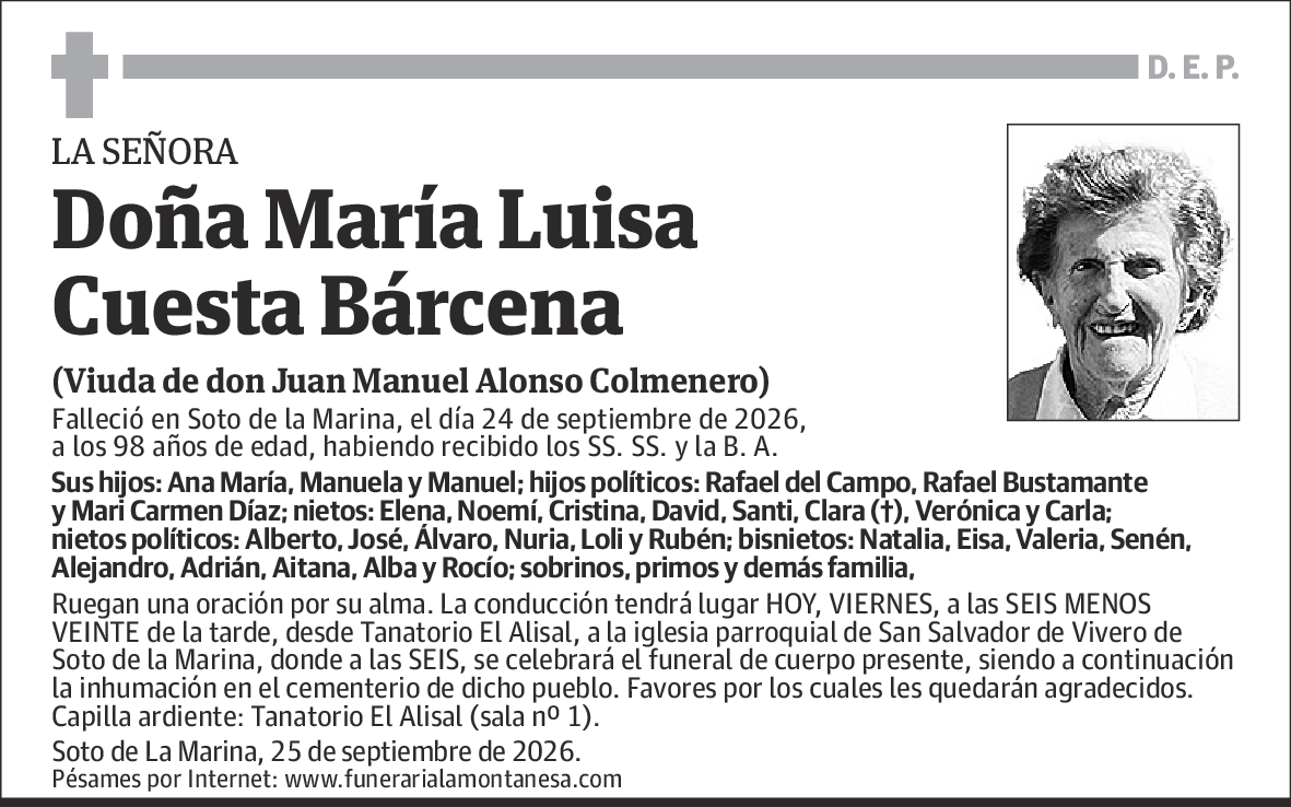María Luisa Cuesta Bárcena