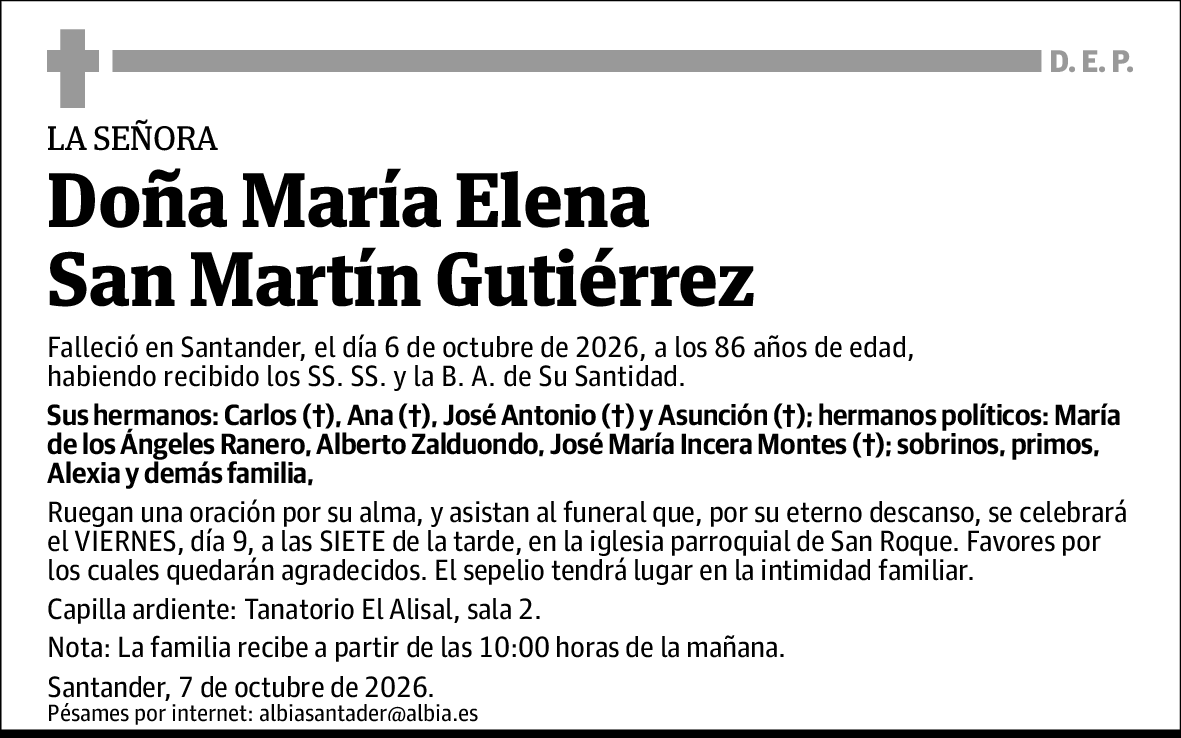 María Elena San Martín Gutiérrez