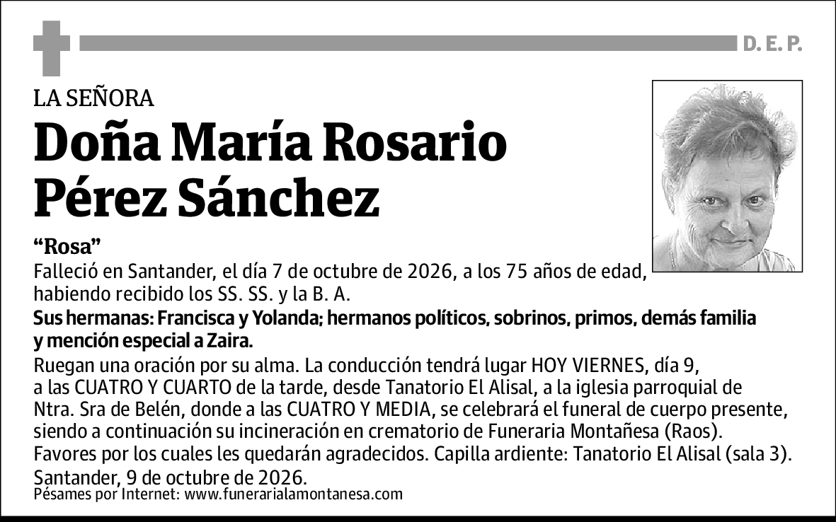 María Rosario Pérez Sanchez