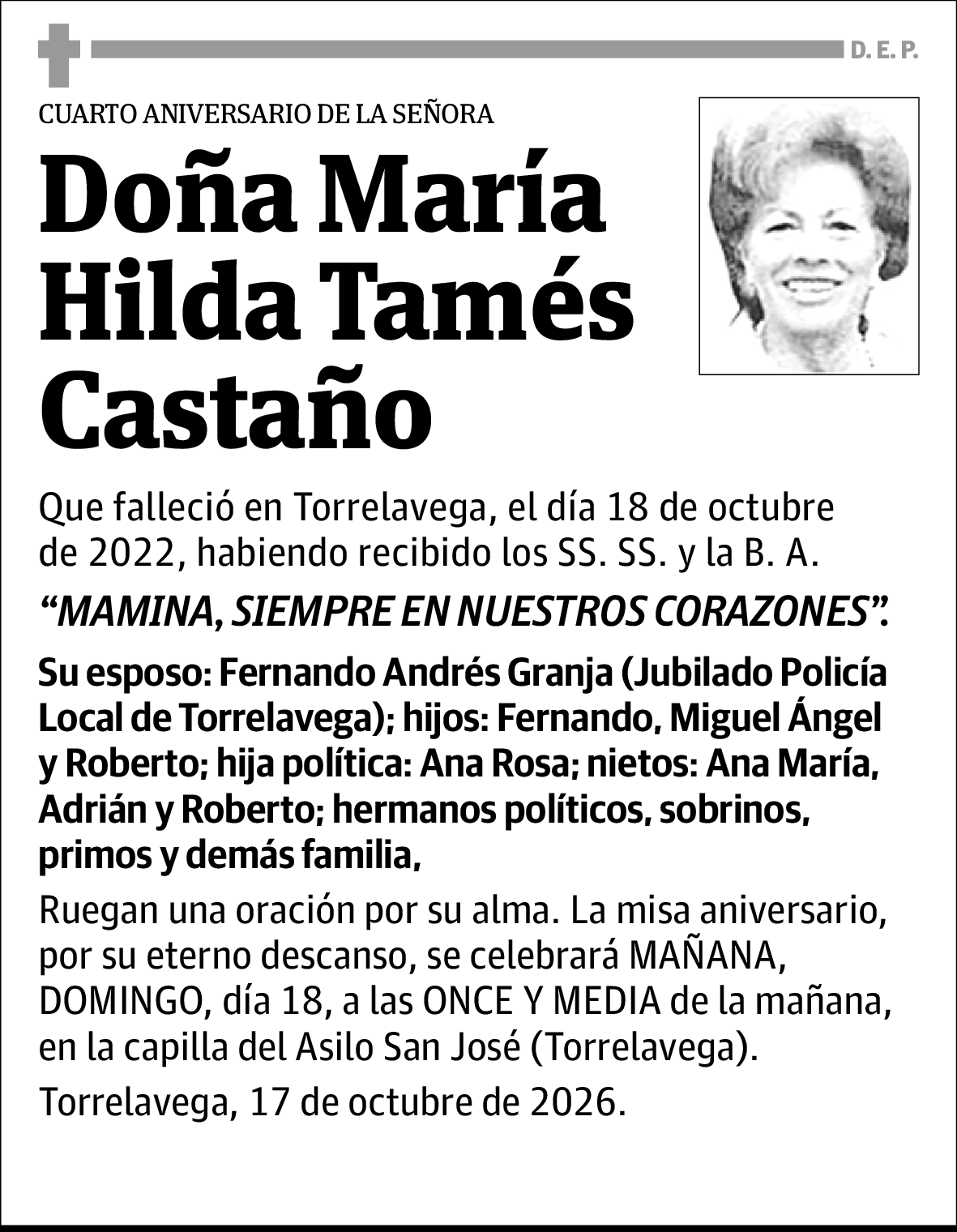 María Hilda Tamés Castaño