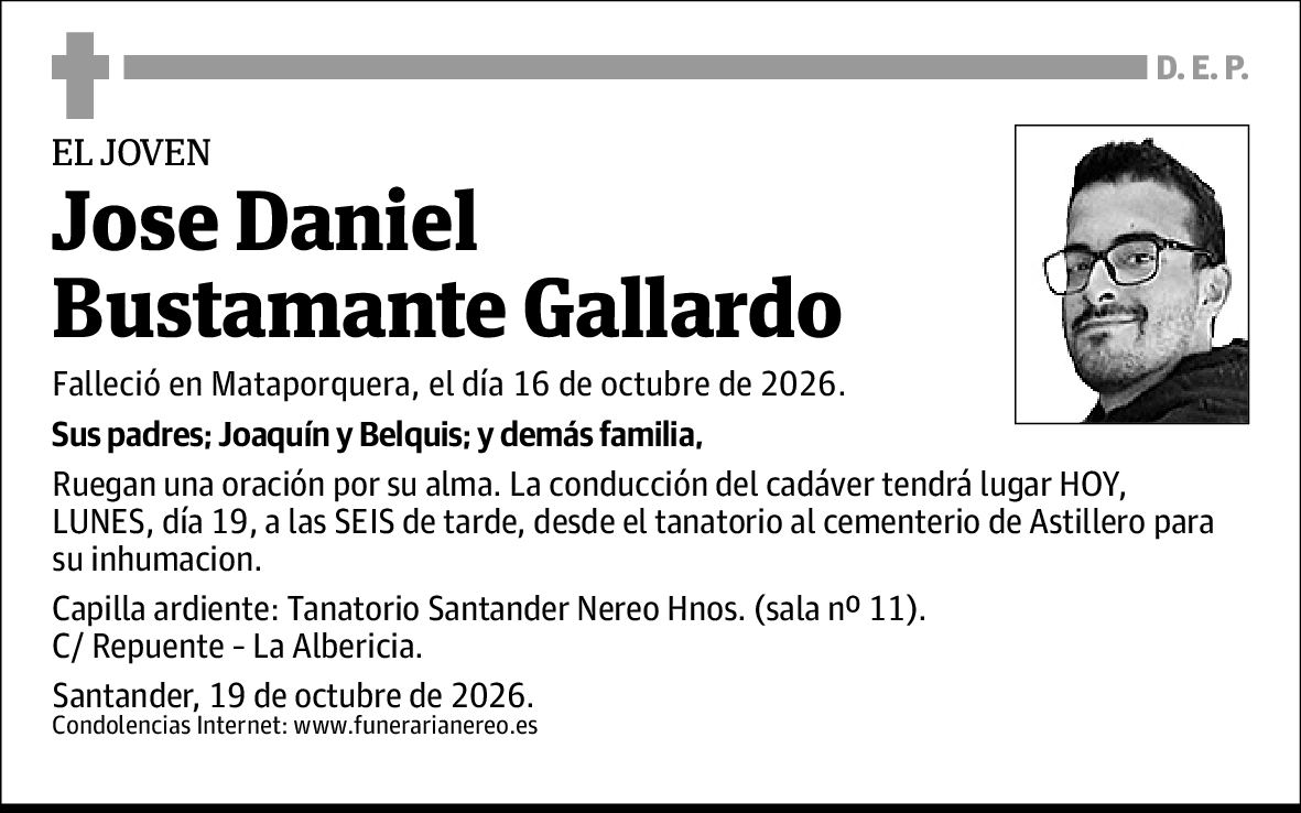Jose Daniel Bustamante Gallardo