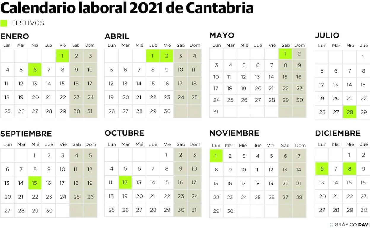 Calendario 2021 : Calendario 2021 La Semana Comienza El ...